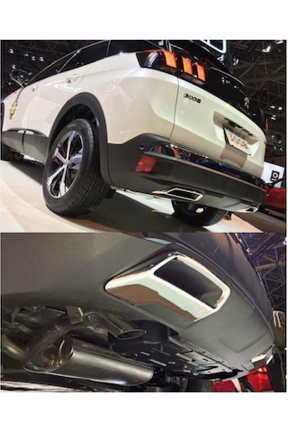Peugeot 3008 2016 Sonrası Egzos Çıkış Abs Krom Montaj Tip Dolu Tip