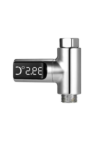Pazly Led Dijital 5 85 C Duş Termometresi, Gerçek Zamanlı Su Akış Monitörü, 360 Duş Takımı 58856616 Diğer