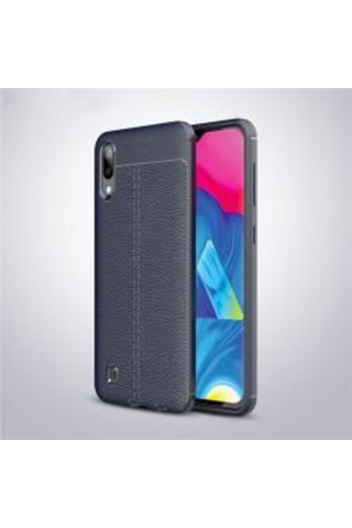 Galaxy M10 Kılıf Zore Niss Deri Desenli Silikon Kılııf