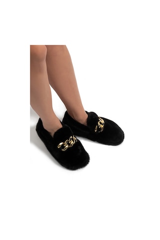 Twigy Angel Kadın Peluş Ev Ayakkabısı Siyah 37/41 Siyah
