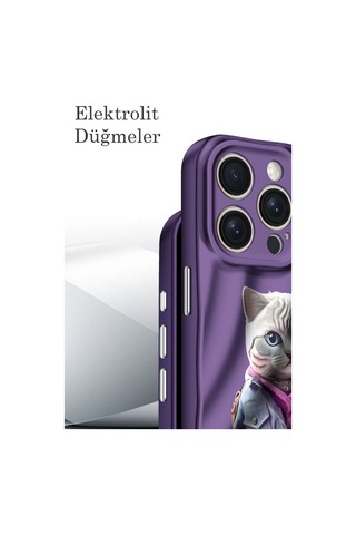Cosmotex Newface Apple iPhone Uyumlu 15 Pro Kılıf Crew Desenli Kapak - Çiçek