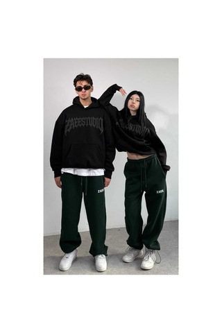 Zaee Zaeestudıo Renge Renk Baskılı Oversize Sweatshirt siyah