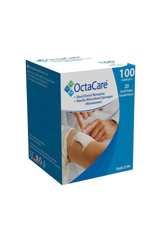Octacare Steril Gaz Kompres Gazlı Bez Spanç 7.5 x 7.5 CM 1000 Adet
