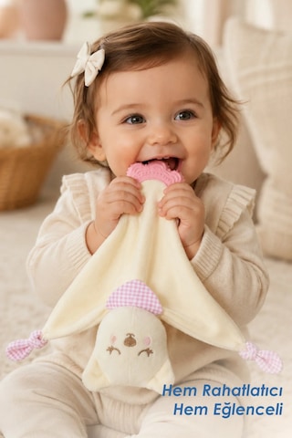 Babyjem Diş Kaşıyıcılı Sevimli Uyku Arkadaşım Pembe