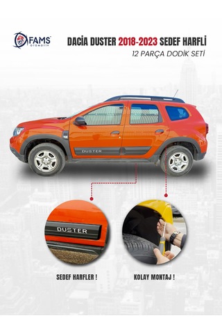 Dacia Duster Uyumlu 2018-2024 Dodik Seti 12 Parça Sedef Harfli