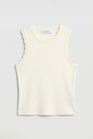 Kadın Ekru S6-101 Crop İnce Yazlık Triko Body