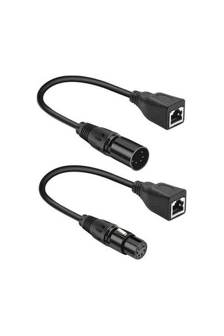 Besthome1 Dmx Ethernet Xlr 5 Pin Rj45 Dönüştürücü, 30cm/50cm Siyah Adaptör