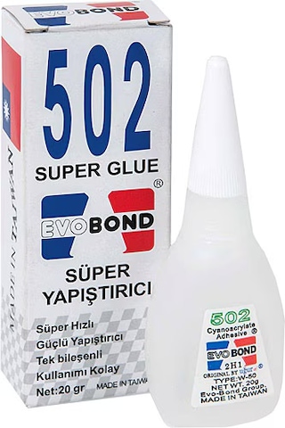 Şeylişeyler - Evobond 502 Süper Yapıştırıcı Hızlı Yapıştırıcı 20 Gr 5 Adet