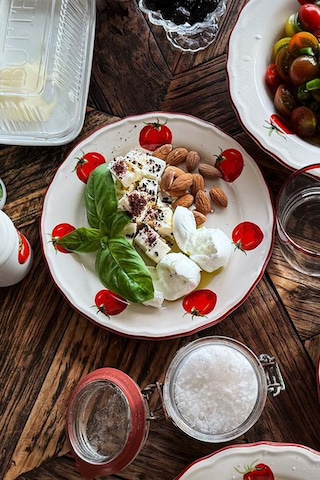 Rakle x Bengi Kurtcebe Pomodoro Stoneware 4'lü Pasta Tabağı Seti 21 cm