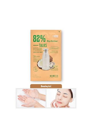 Missha Talks Vegan Squeeze Sheet Mask Besleyici&Aydınlatıcı Vegan Yaprak Maske - Mega Nutritious