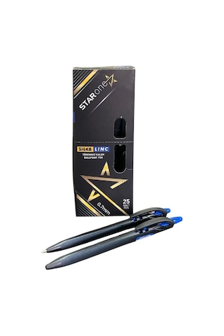 Silka Linc Starone Tükenmez Kalem 0.7 Mm Mavi 25 Adet Mavi