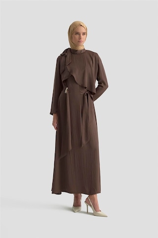 Armine Elbise 25kd1912 Kahverengi Kahverengi