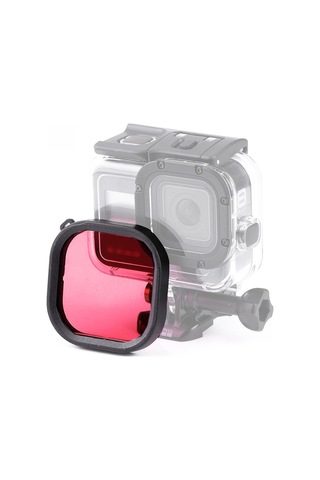 Gopro Hero8 İçin Kare Konut Dalış Renkli Lens Filtresi Siyah Orijinal Su Geçirmez Muhafaza Kırmızı Diğer