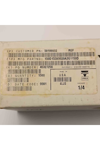 150d155x9020a2g1150d 1.5mf 20v Axıyel Tantal Kondansatör 20 Adet