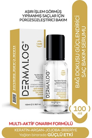 Dermalog Yanmış Yıpranmış Saçlar Için Pürüzsüzleştirici & Onarıcı Bağ Dokusu Güçlendirici Keratin Serumu 100 ML