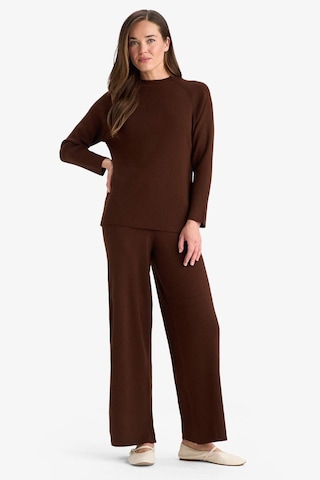 Defacto Regular Fit Bisiklet Yaka Kazak D6911ax25wnbn227 Kahve