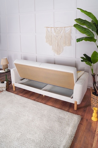 Kilim Mobilya Bohera Koltuk Üç Kişilik Koltuk Krem