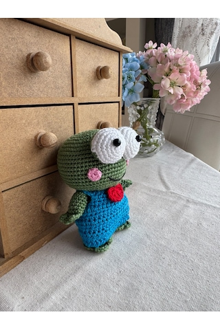 Amigurumi Keroppi Oyuncak 15 Cm