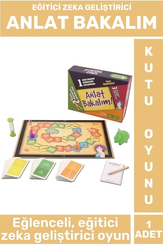 Özel Tasarım Eğlenceli Eğitici Öğretici Zeka Geliştirici Arkadaş Aile Kutu Oyun Takımı Anlat Bakalım