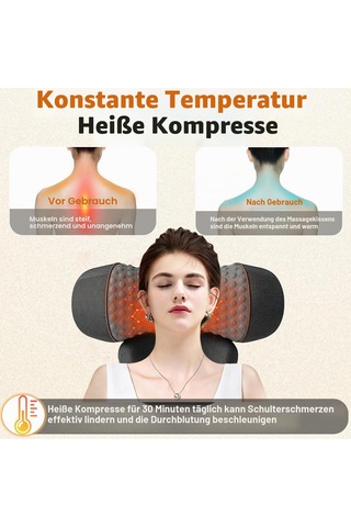 Formipow Titreşim Masajı Ve Hafızalı Köpüklü Boyun Masajı Yastığı