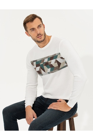 Pierre Cardin Erkek Ekru Triko Kazak 50261161-vr019 Ekru