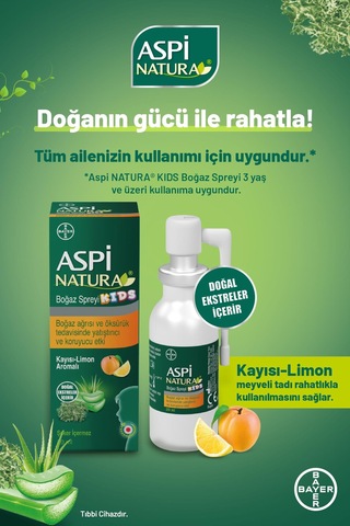 Aspi Natura Kids Boğaz Spreyi 20 ML