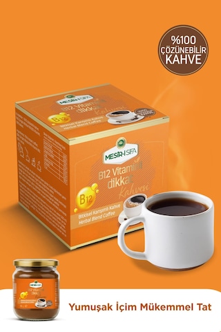Mesirişifa B12 Vitamin Katkılı Bitkisel Karışımlı Çözünebilir Kahve 75gr Çözünebilir