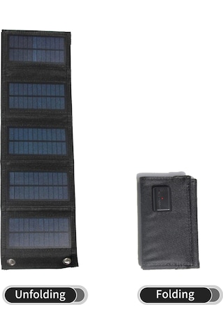 Springsun "7.5w Katlanabilir Güneş Şarj Cihazı - Su Geçirmez, Taşınabilir, Hızlı Şarj İçin Usb Portlu"