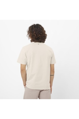 Salomon Trackline Ss Tee M Erkek T-shirt-29840 Krem