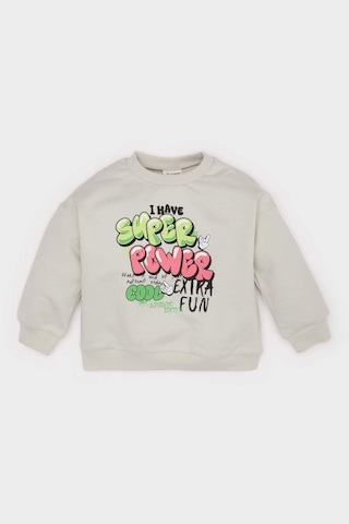 DeFacto Erkek Bebek Bisiklet Yaka Baskılı Sweatshirt E5936A525SPGR107 Gri