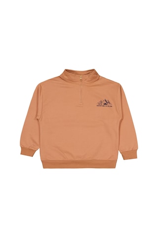 Civil Boys Mountaın Baskılı 10-13 Yaş Sweatshirt - Turuncu Tarçın