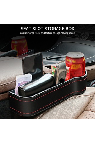 Tenfowee Araç İçi Depolama Kutusu - Abs & Pu Deri, Kahverengi, Yolcu Tarafı İçin Pratik Organizasyon Çözümü