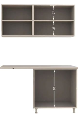 Kllos Hazır Mutfak Dolabı 140 Cm -beyaz Laminat Tezgah Dahil-bulaşık Makinesi Yeri Mevcut-mat Ceviz