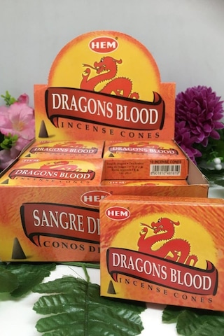 Dragon Blood Konik Tütsü 10 Adet ve Metal Tütsü Tutucu Koku Giderici