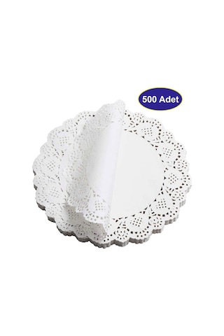 Dantel Görünümlü Kağıt Bardak Altlığı - Çay Bardağı Kağıt Altlığı - 2 Adet 500'lü 2 Paket Diğer