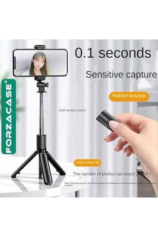 Forzacase Bluetooth Selfie Çubuğu 90 Cm Kamera Tripodu - Fc1005