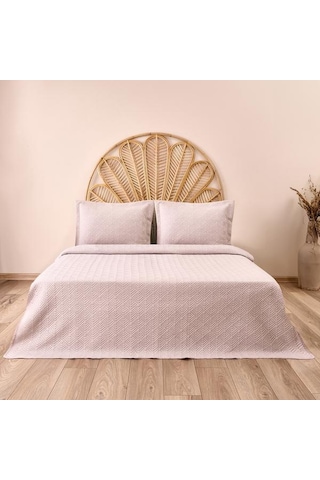 Evidea Soft Rante Çift Kişilik Yatak Örtüsü - Gülkurusu - 240x260 Cm Gülkurusu