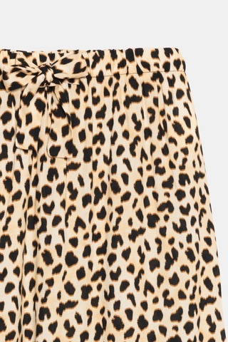 Saade Sââde Kadın Desenli Beli Lastikli Bağlamalı Bol Paça Dokuma Pantolon - Viskon Leopar