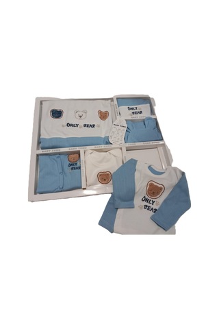 Baby Zuhu My Baby Kumsal % 100 Coton 10 Lu Hastane Çıkışı Only Bear 6553 Mavi Mavi