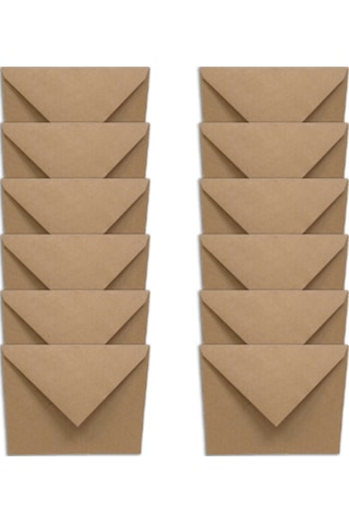 İstisna 12 Adet Mektup Zarfı 13x18 CM 100gr. Kraft