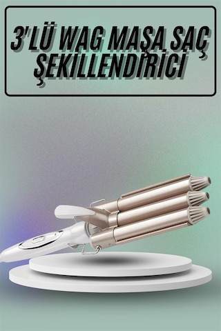 Saç Şekillendirici Wag Maşa Üçlü Yüksek Isı Ayarlı Seramik Kaplama Aklby-bsva58