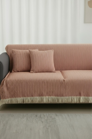 Pamuklu Koltuk Örtüsü 170x210 Cm Tekli İkili Üçlü Çekyat Ve Berjer İçin Çok Amaçlı Kiremit