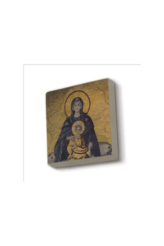 Ayasofya- Hz. Meryem Ve İsa Mozaiği Baskılı Taş Magnet 5x5