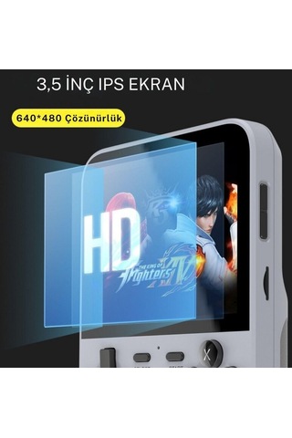 Cosmostech D007 Plus Android Taşınabilir Retro El Atarisi 10.000+ Oyun Yeşil
