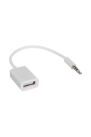 Skycity Araç Aux Mp3 Ses Kablosu - 3.5mm Erkekden Usb 2.0 Dişiye Otg Adaptörü