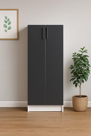 2 Kapaklı Elbise Dolabı 180 70 50 Cm Antrasit