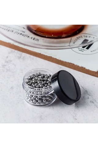 Qingmipy 304 Paslanmaz Çelik Temizleme Boncukları 300 Adet, 4mm - Şarap, Çay Leke Temizleyici, Bardağı, Şarap Decanterı Temizleyici Aleti Diğer