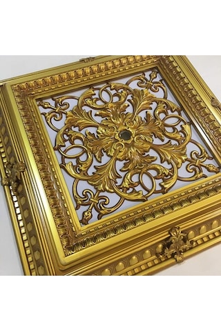 Diecor Led Döşenebilir Saray Tavan Avize Göbeği Kahve Eskitme 72 X 72 Model:xa285