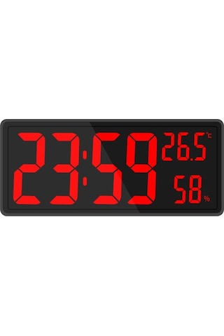Novahub Suntek Sıcaklığı Saati Mekan Led Kırmızı İle İç Duvar Dijital Büyük Ts Kırmızı