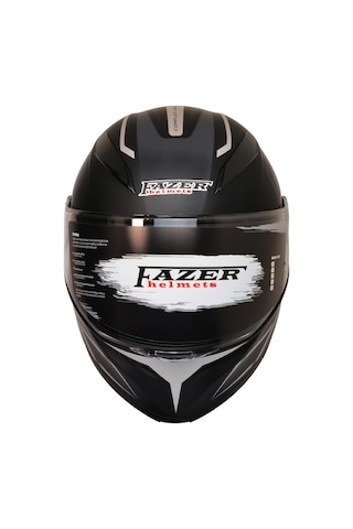 Fazer Motosiklet Çene Açılır Kask Güneş Vizörü Motor Kaskı Duncan Gri Siyah